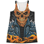 Fire Punk Devil Print Women's Racerback Tank Top