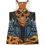 Fire Punk Devil Print Women's Racerback Tank Top