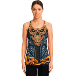 Fire Punk Devil Print Women's Racerback Tank Top
