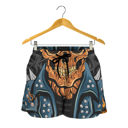 Fire Punk Devil Print Women's Shorts