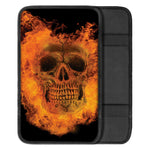 Fire Skull Print Car Center Console Cover