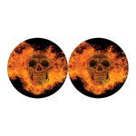 Fire Skull Print Car Coasters