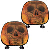 Fire Skull Print Car Headrest Covers