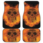 Fire Skull Print Front and Back Car Floor Mats