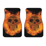 Fire Skull Print Front Car Floor Mats