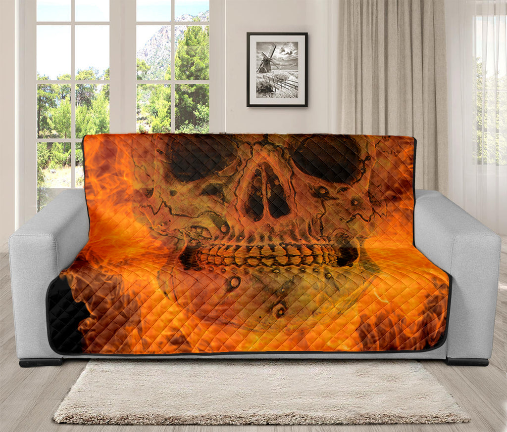 Fire Skull Print Futon Protector