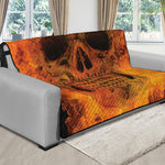 Fire Skull Print Futon Protector