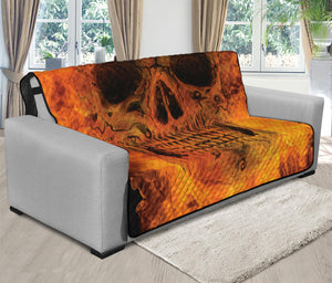 Fire Skull Print Futon Protector