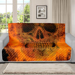 Fire Skull Print Futon Protector