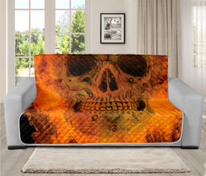 Fire Skull Print Futon Protector