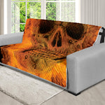 Fire Skull Print Futon Protector