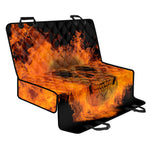 Fire Skull Print Pet Car Back Seat Cover