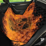 Fire Skull Print Pet Car Back Seat Cover