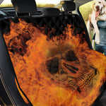 Fire Skull Print Pet Car Back Seat Cover