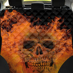Fire Skull Print Pet Car Back Seat Cover
