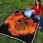 Fire Skull Print Quilt