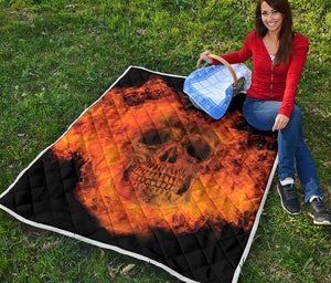 Fire Skull Print Quilt