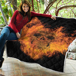 Fire Skull Print Quilt