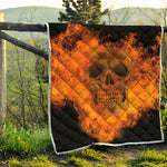 Fire Skull Print Quilt