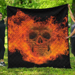 Fire Skull Print Quilt