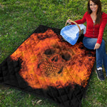 Fire Skull Print Quilt