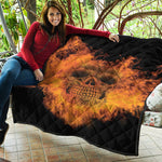 Fire Skull Print Quilt