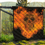 Fire Skull Print Quilt