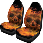 Fire Skull Print Universal Fit Car Seat Covers