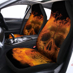 Fire Skull Print Universal Fit Car Seat Covers