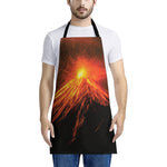 Fire Volcano Print Apron
