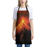 Fire Volcano Print Apron