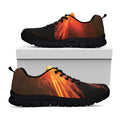 Fire Volcano Print Black Running Shoes