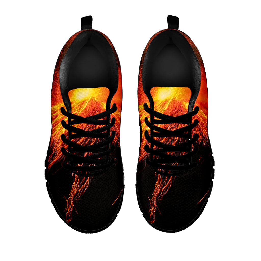 Fire Volcano Print Black Sneakers