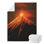 Fire Volcano Print Blanket