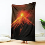 Fire Volcano Print Blanket