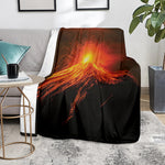 Fire Volcano Print Blanket