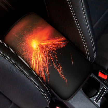Fire Volcano Print Car Center Console Cover