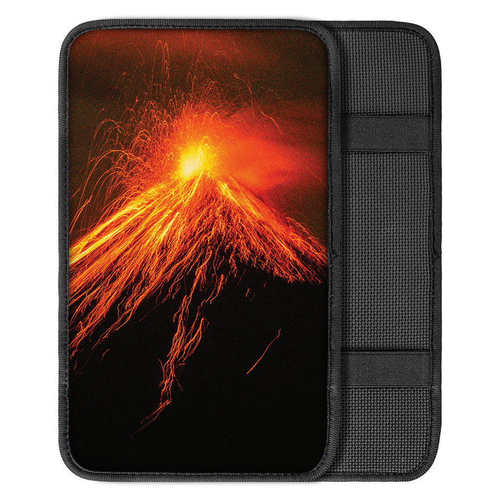 Fire Volcano Print Car Center Console Cover