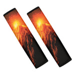 Fire Volcano Print Car Seat Belt Covers