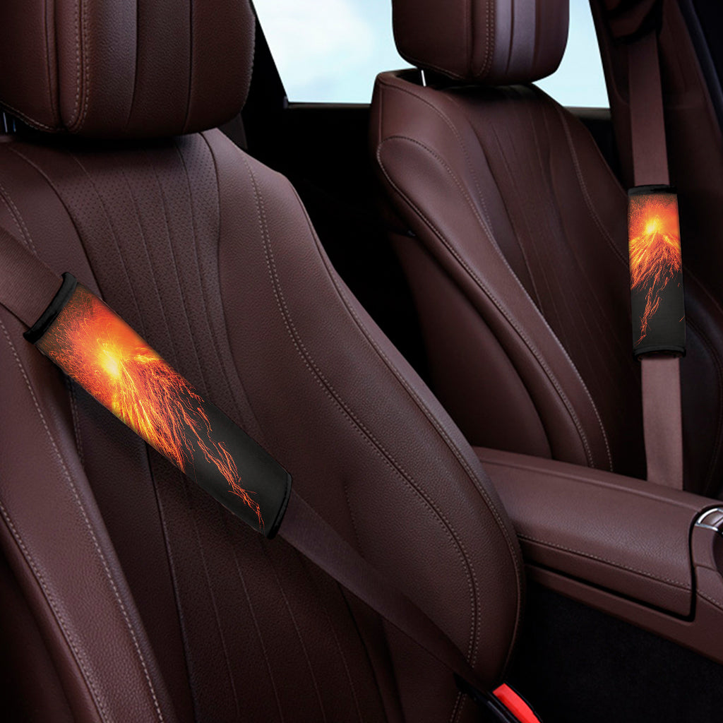 Fire Volcano Print Car Seat Belt Covers