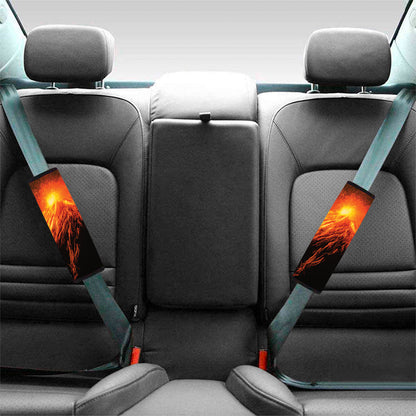 Fire Volcano Print Car Seat Belt Covers