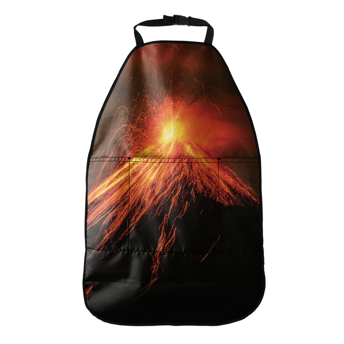 Fire Volcano Print Car Seat Organizers