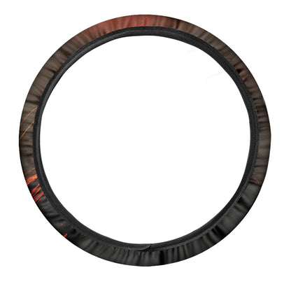 Fire Volcano Print Car Steering Wheel Cover