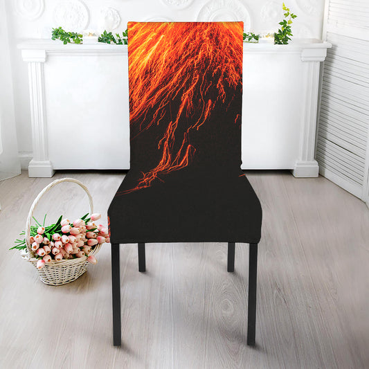Fire Volcano Print Dining Chair Slipcover