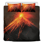Fire Volcano Print Duvet Cover Bedding Set