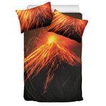 Fire Volcano Print Duvet Cover Bedding Set