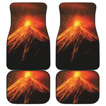 Fire Volcano Print Front and Back Car Floor Mats