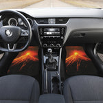 Fire Volcano Print Front and Back Car Floor Mats