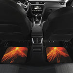 Fire Volcano Print Front and Back Car Floor Mats