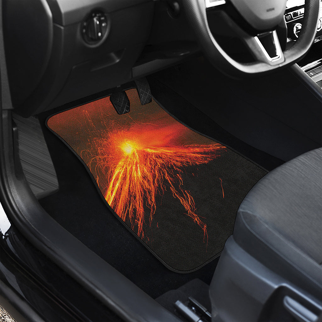 Fire Volcano Print Front Car Floor Mats
